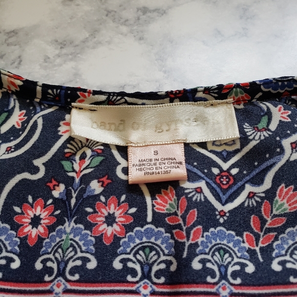 Band of Gypsies Floral Duster Boho Style Blue Red - Picture 4 of 7